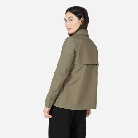 Everlane Swing Trench coat jacket in Sage green - Picture 4 of 8